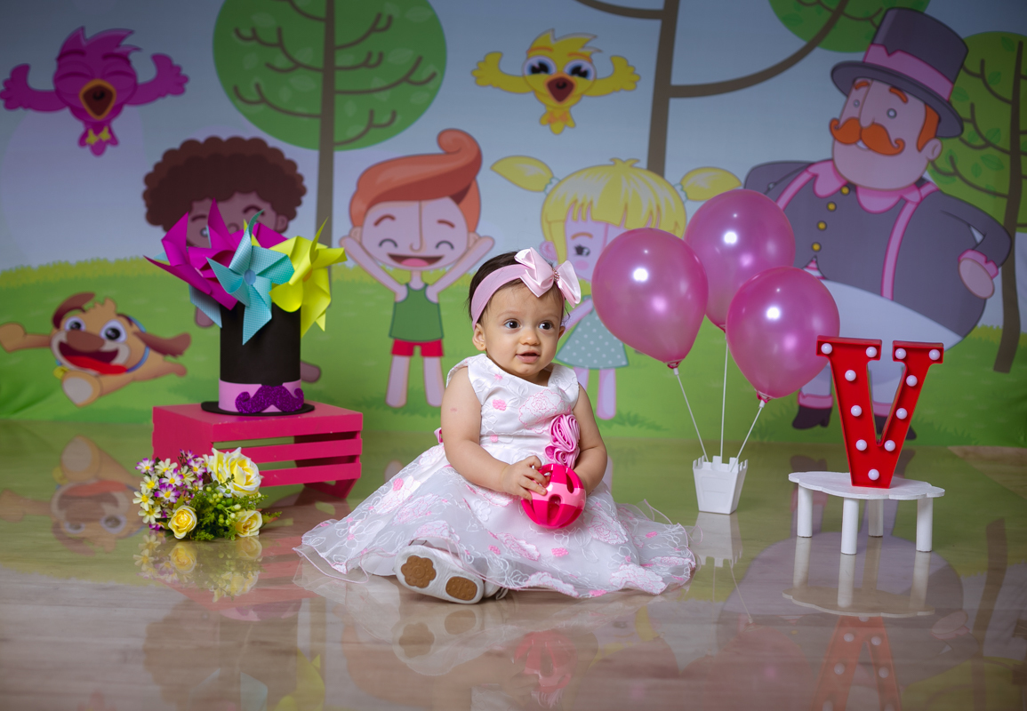 Ensaio temático em estúdio Bita na Fazendinha Rosa