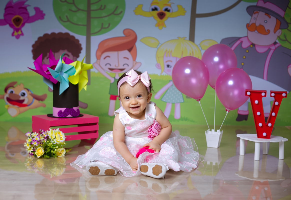 Fotografia de criança em ensaio temático do Bita na fazendinha