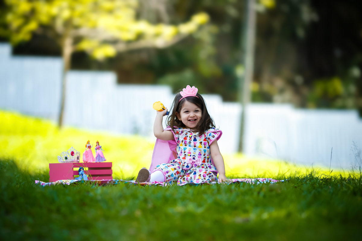 Ensaio fotográfico externo temático das princesas