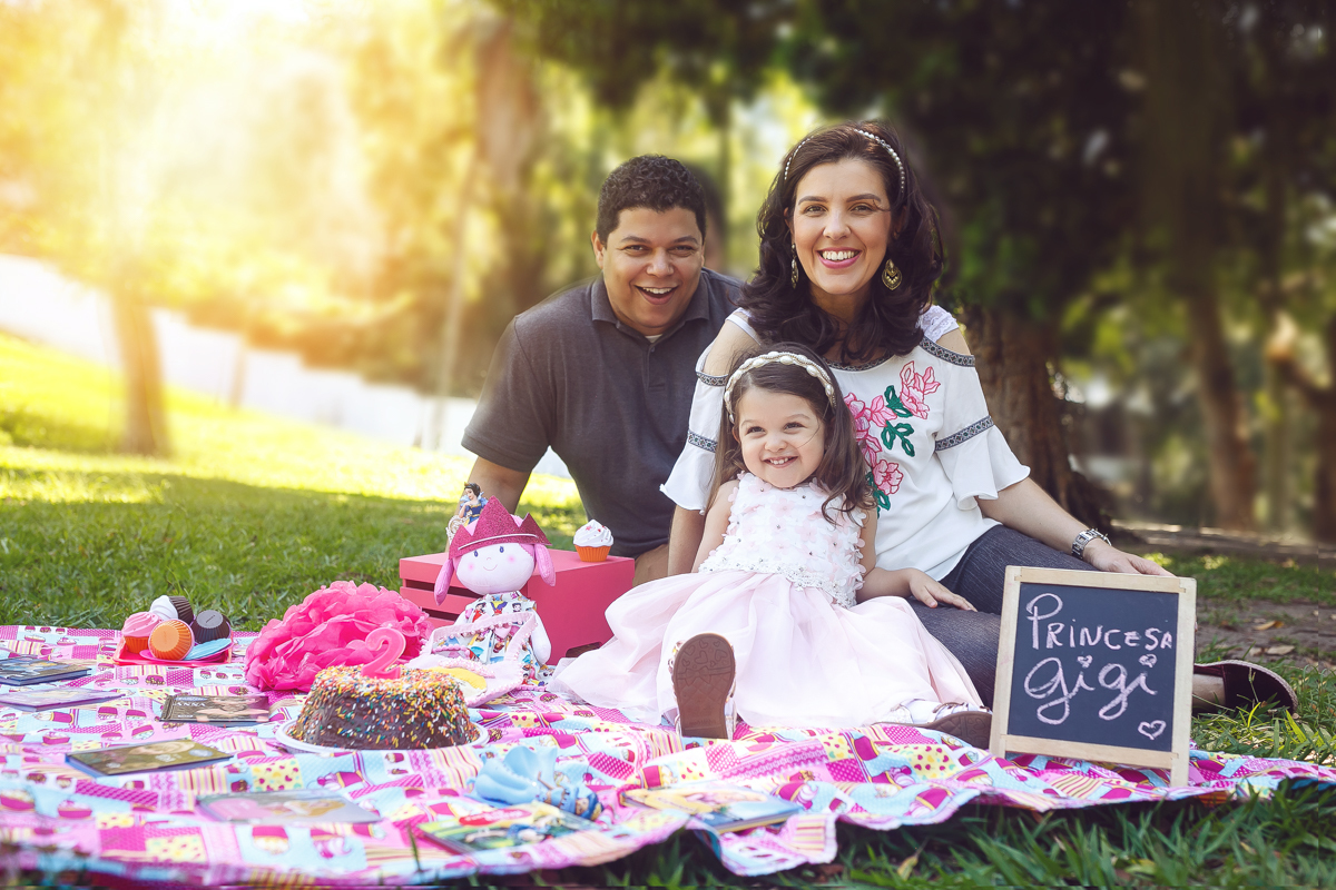Ensaio de família ao ar livre das princesas em Quinta da boa vista RJ