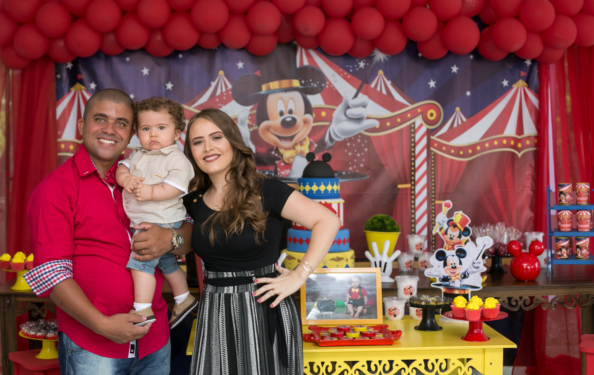 Aniversário infantil tema circo do Mickey realizado em Condomínio Portal do Sol-Belford Roxo/RJ