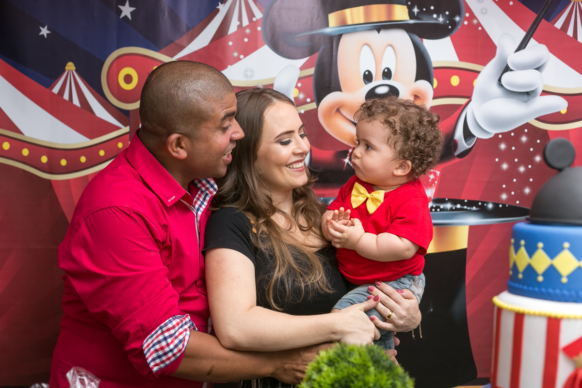 Fotografia de Família em Festa infantil Circo do Mickey em Condomínio Portal do Sol, Belford Roxo/RJ