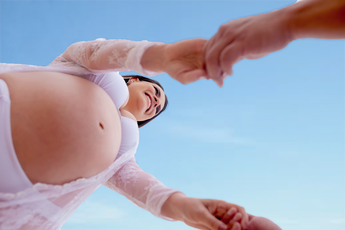 Book fotográfico gestante em praia RJ/Grumari