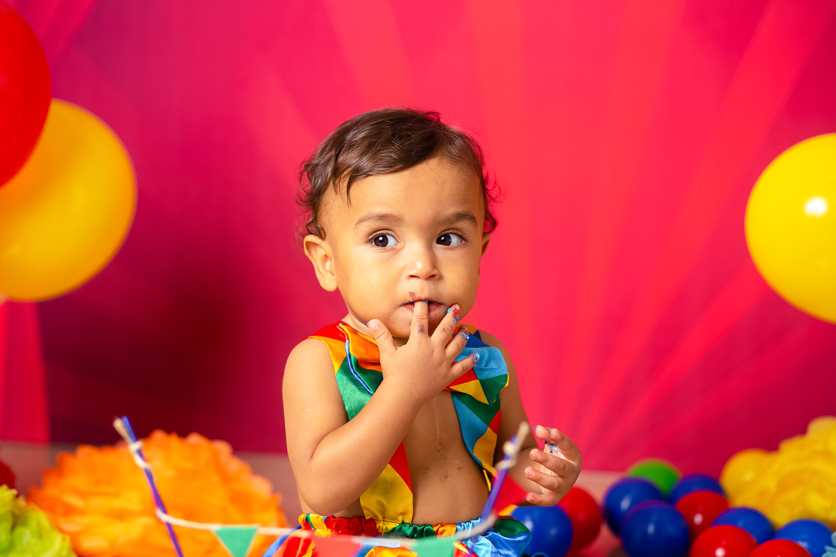 Ensaio de 1 ano smash  de cake em estúdio/Realengo-RJ