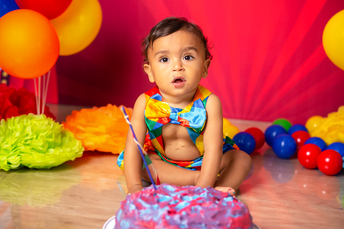 Smash the cake circo do Vicente