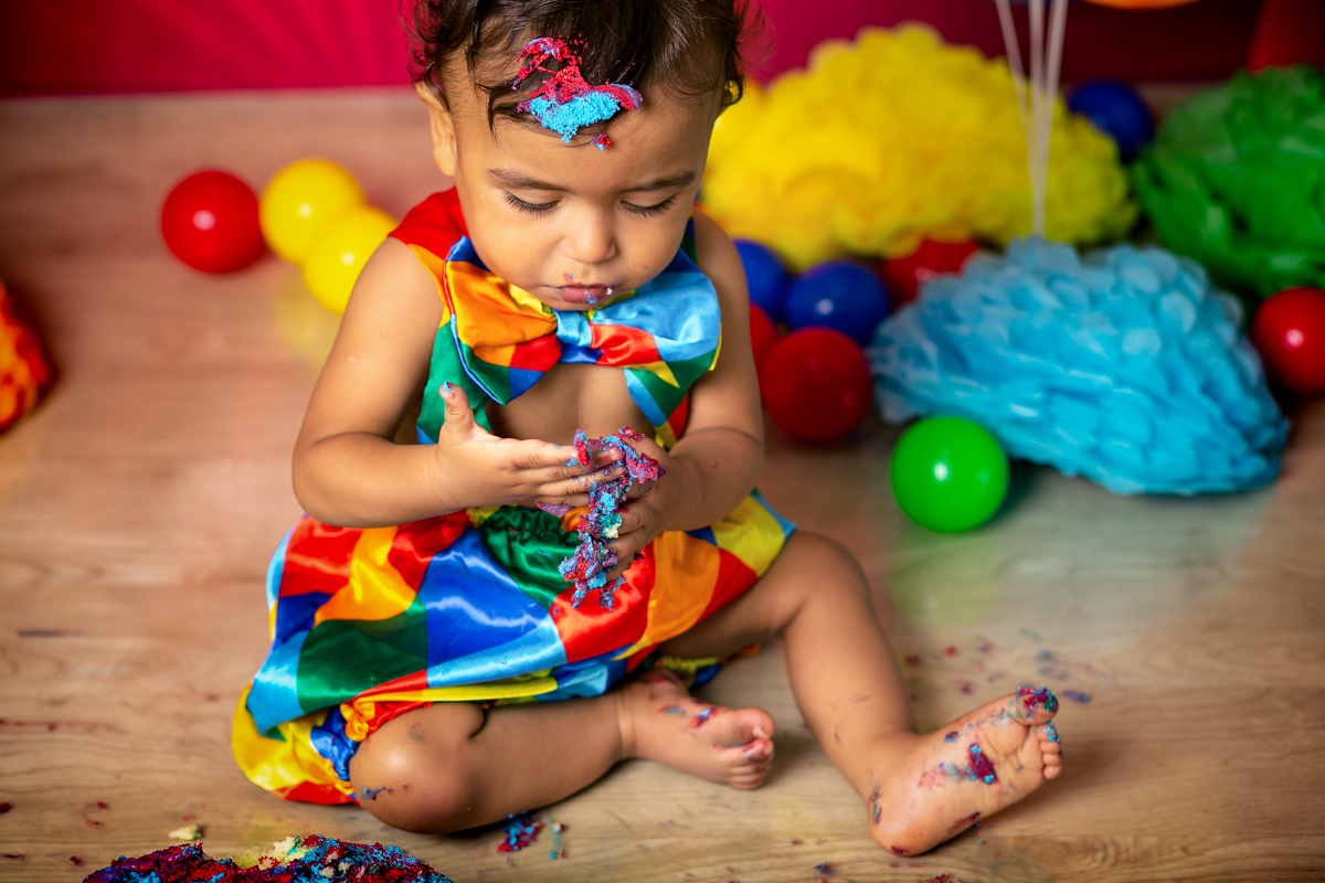 Smash the cake em estúdio tema circo