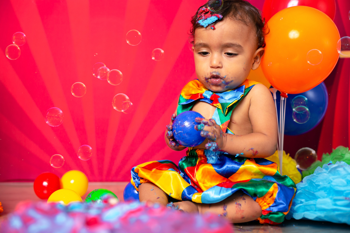 Book fotográfico smash the cake em estúdio/Realengo