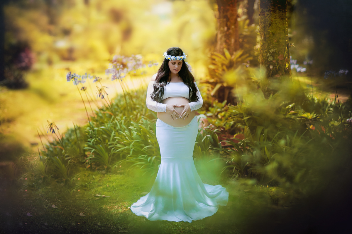 Ensaio gestante externo realizado em no Parque Crémerie/Petrópolis 