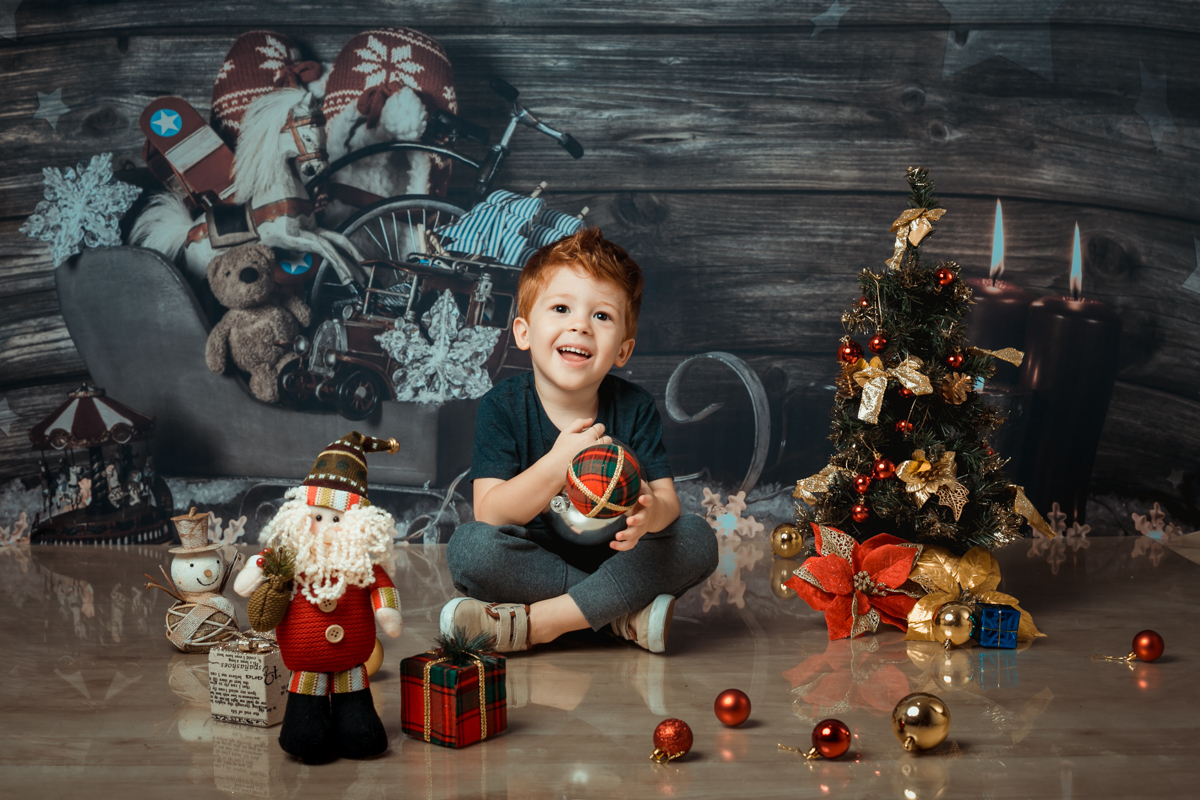 Ensaio infantil temático de Natal