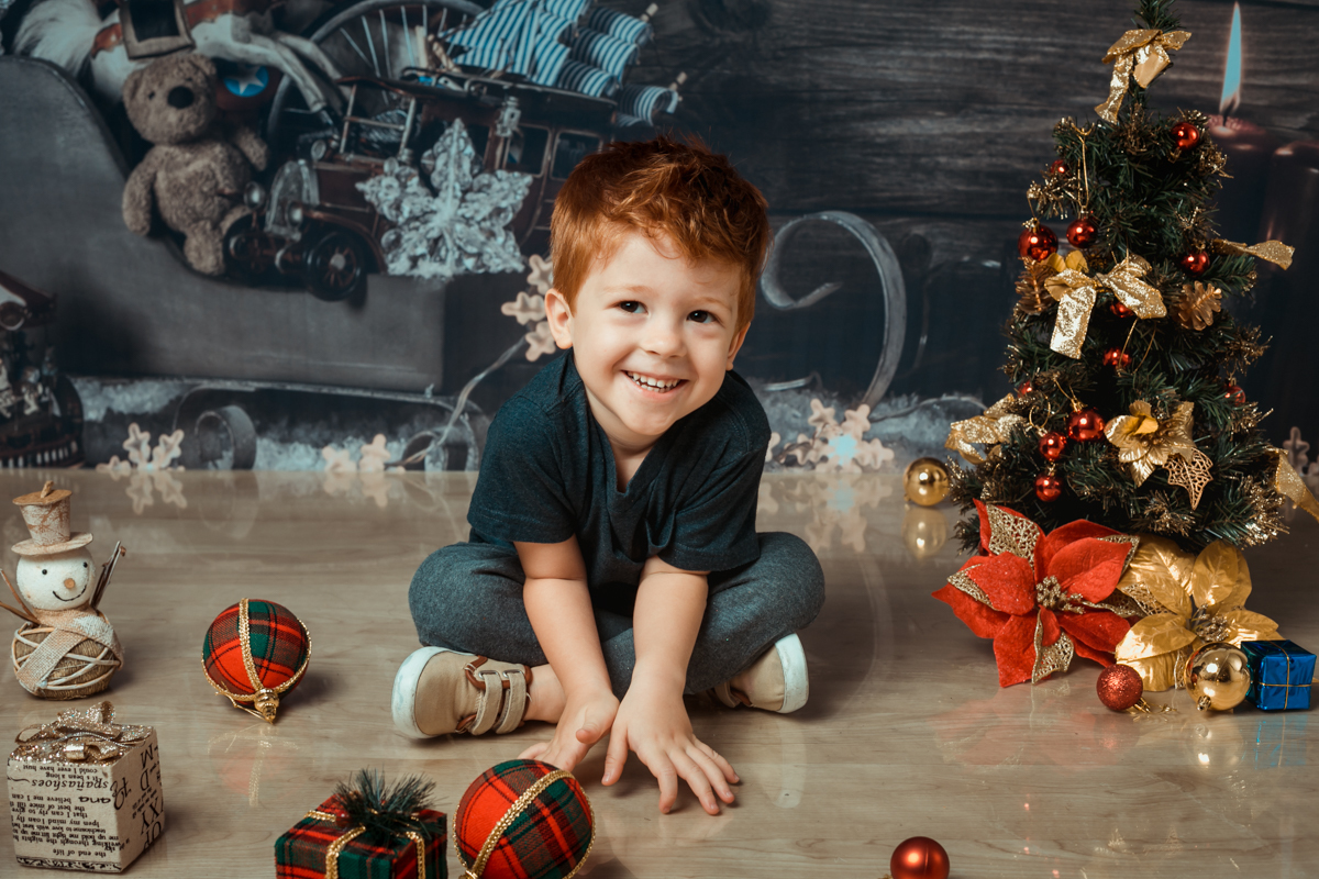 Ensaio infantil do @yuri.ruivo temático natalino