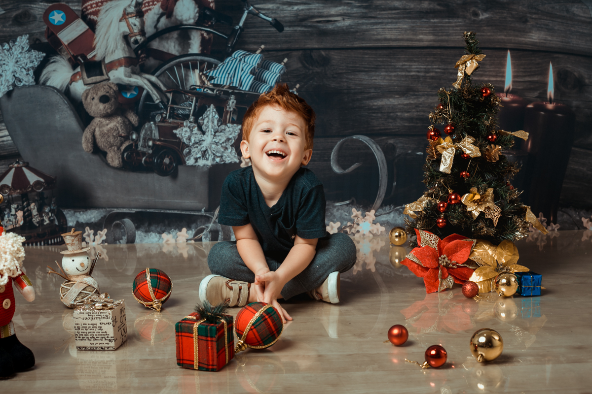 Book fotográfico de natal em estúdio