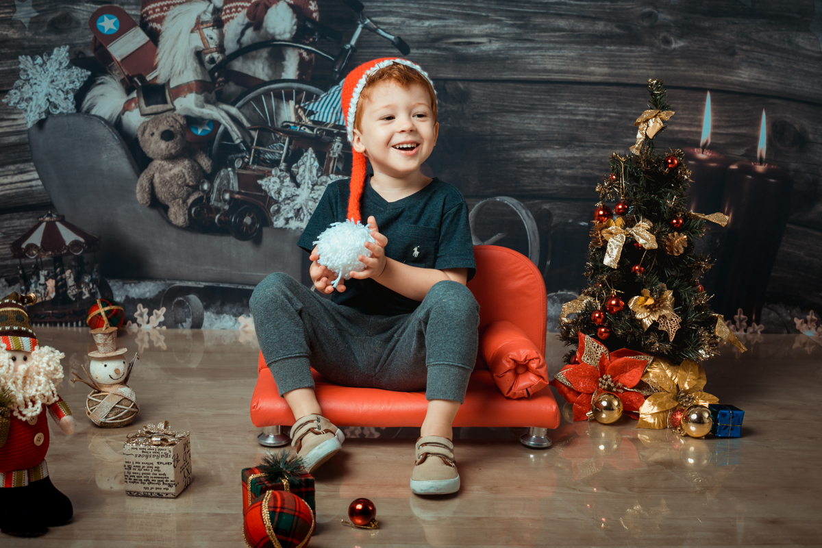 Mini sessão de fotos ensaio temático de Natal