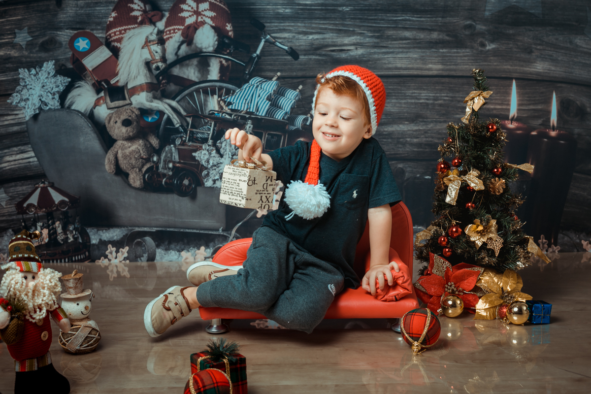 Ensaio infantil natalino em estúdio RJ