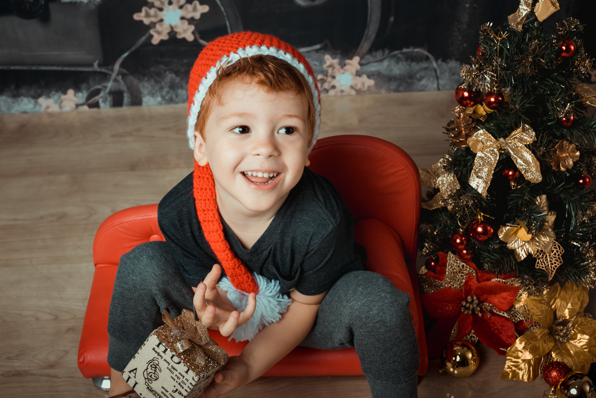 Ensaio fotográfico de Natal em estúdio em Realengo/RJ