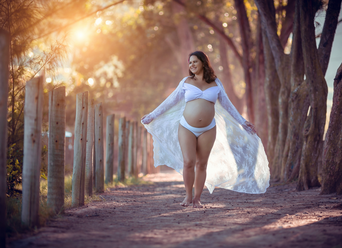 Ensaio de grávida em praia do RJ