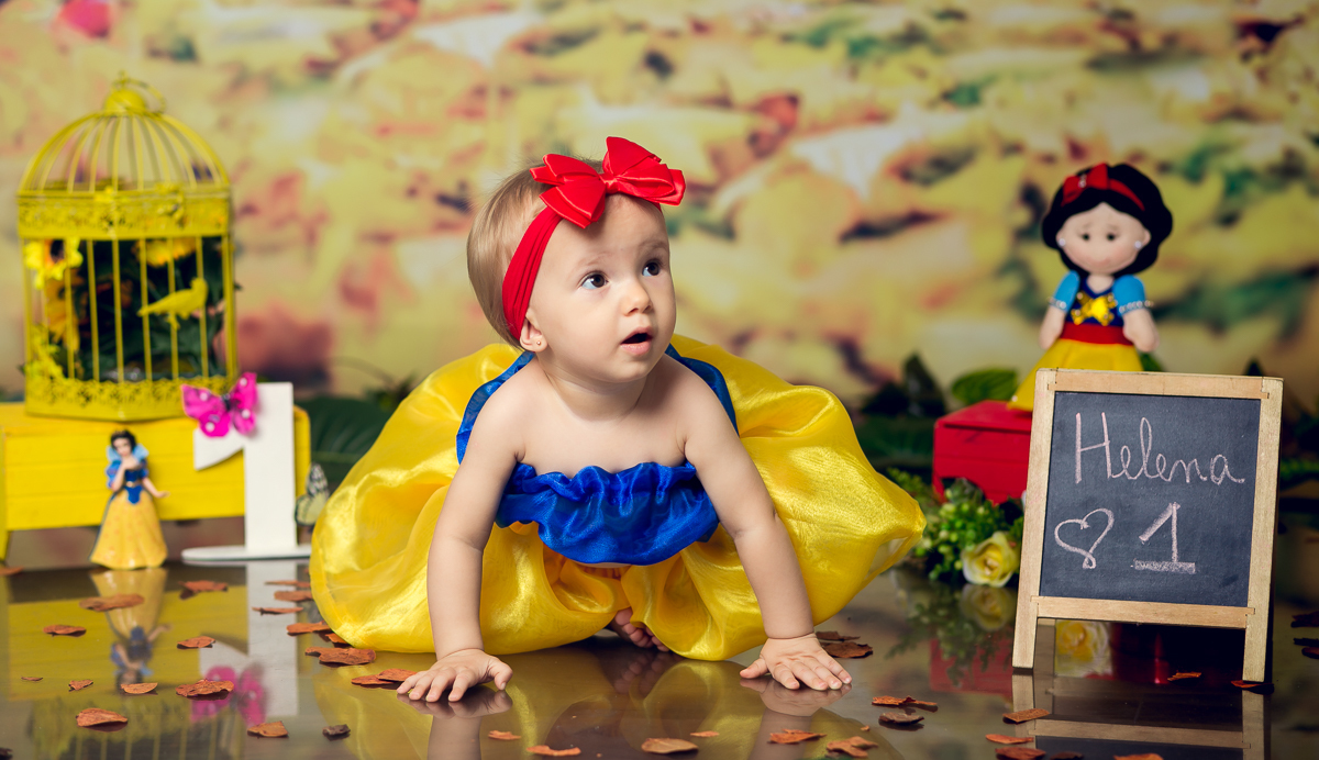 Smash the Cake da Branca de Neve em estúdio