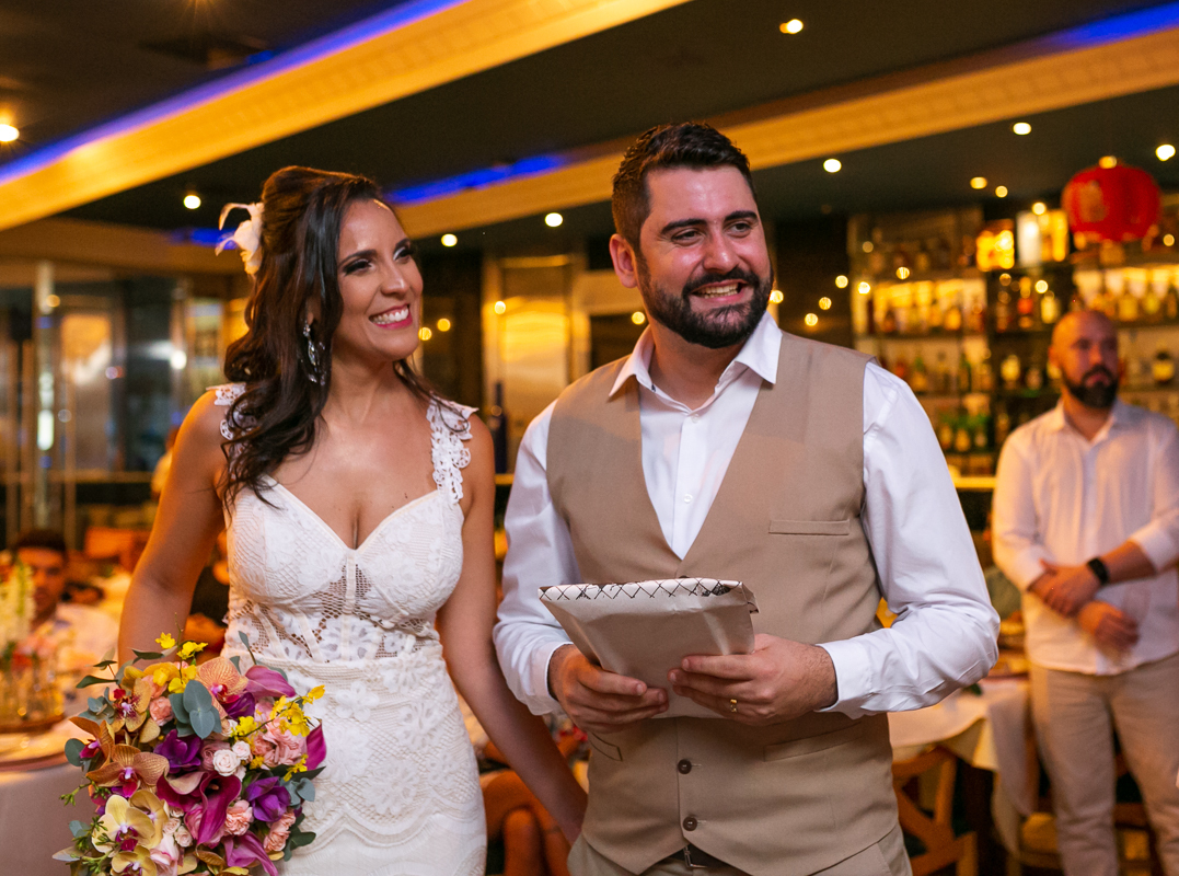 Votos dos noivos na cerimônia/Baby Beef/Barra