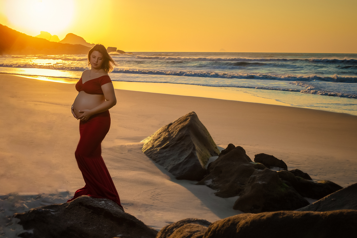 fotografia-ensaio externo gestante-praia-grumari-prainha/Rj