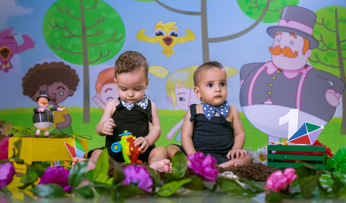 ensaio infantil temático em estúdio mundo bita