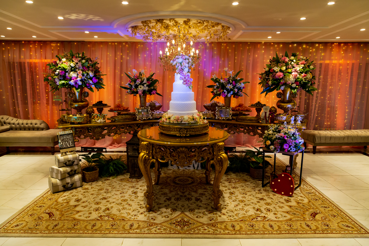 decoração luxo de casamento em casa de festas iris supreme-bangu