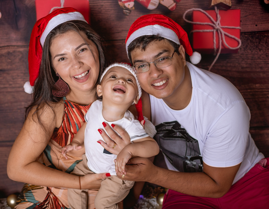 fotografia de família em ensaio natalino