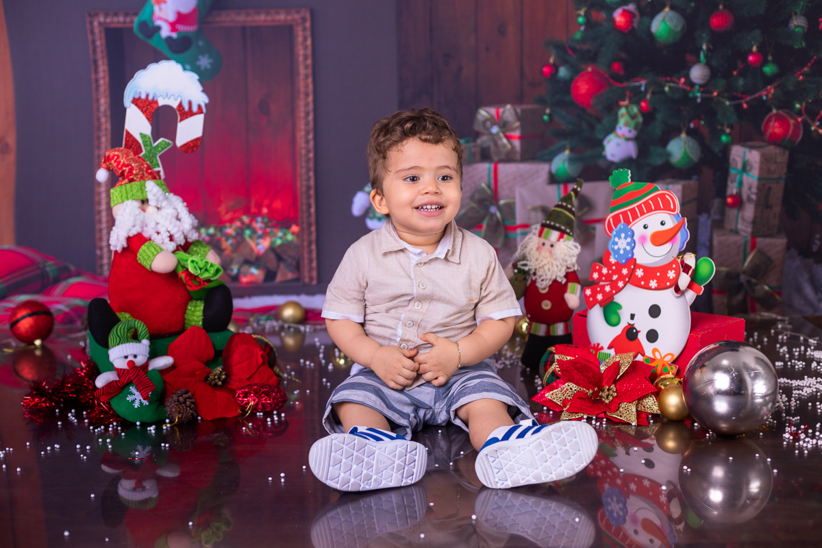ensaio de natal infantil em estúdio