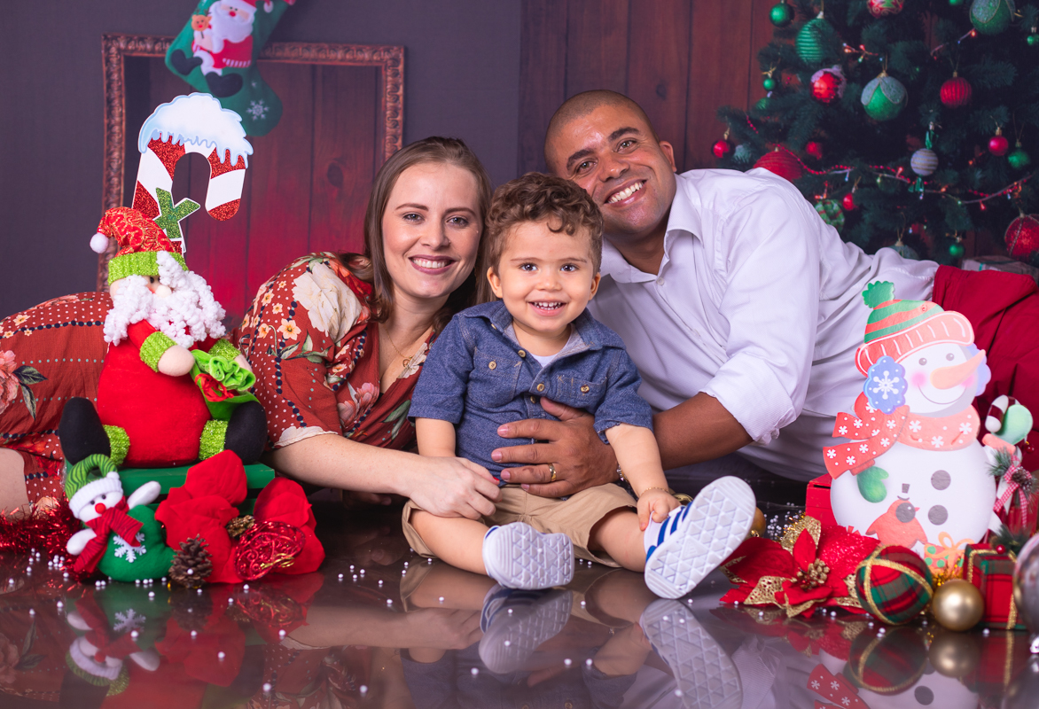 ensaio em estúdio em família natal 2019