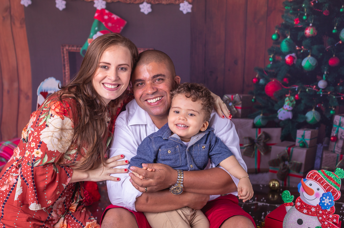 Ensaio de Natal em estúdio-família/RJ