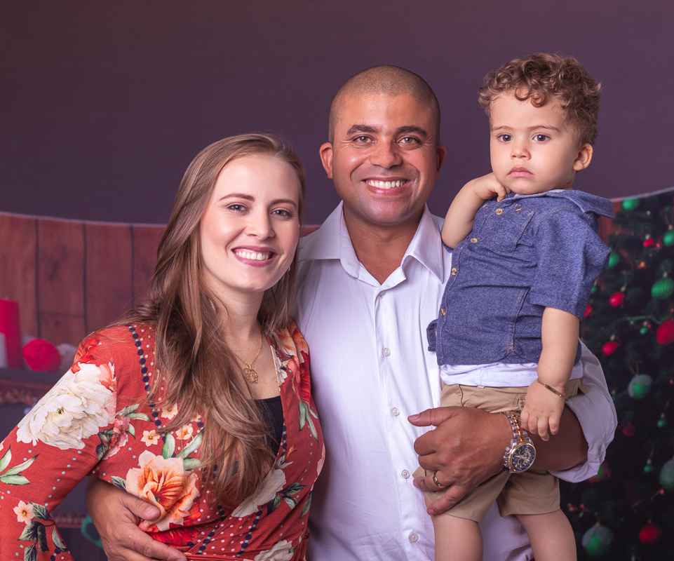 Ensaios natalinos infantil em estúdio