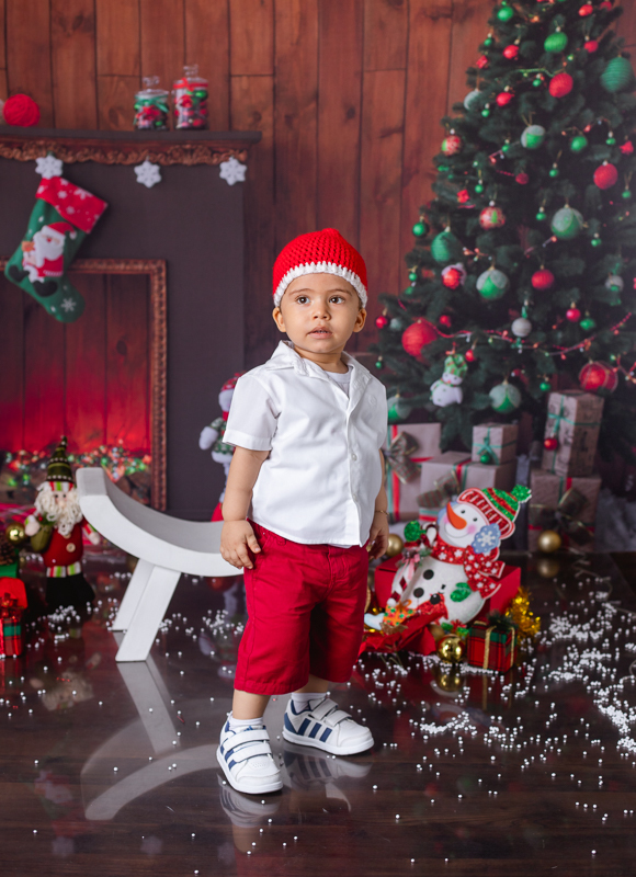 fotografia  em ensaio infantil temático-Natalino