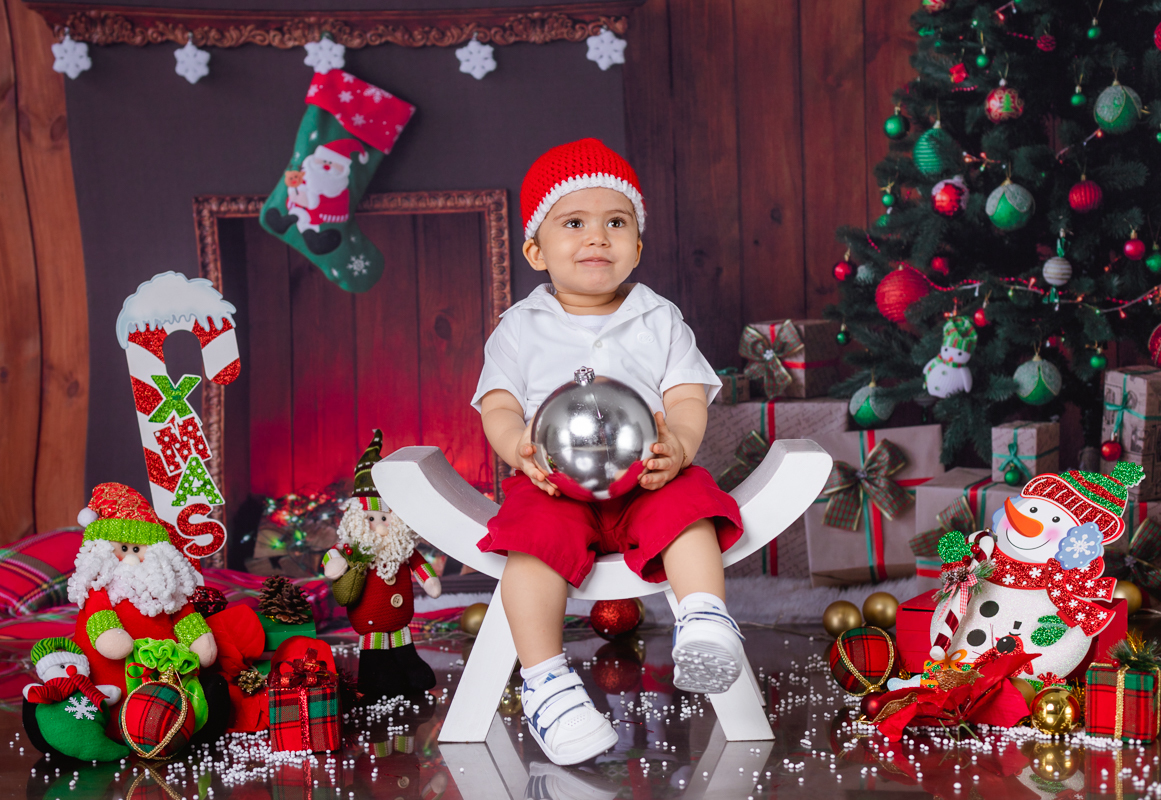 ensaio  de natal em estúdio