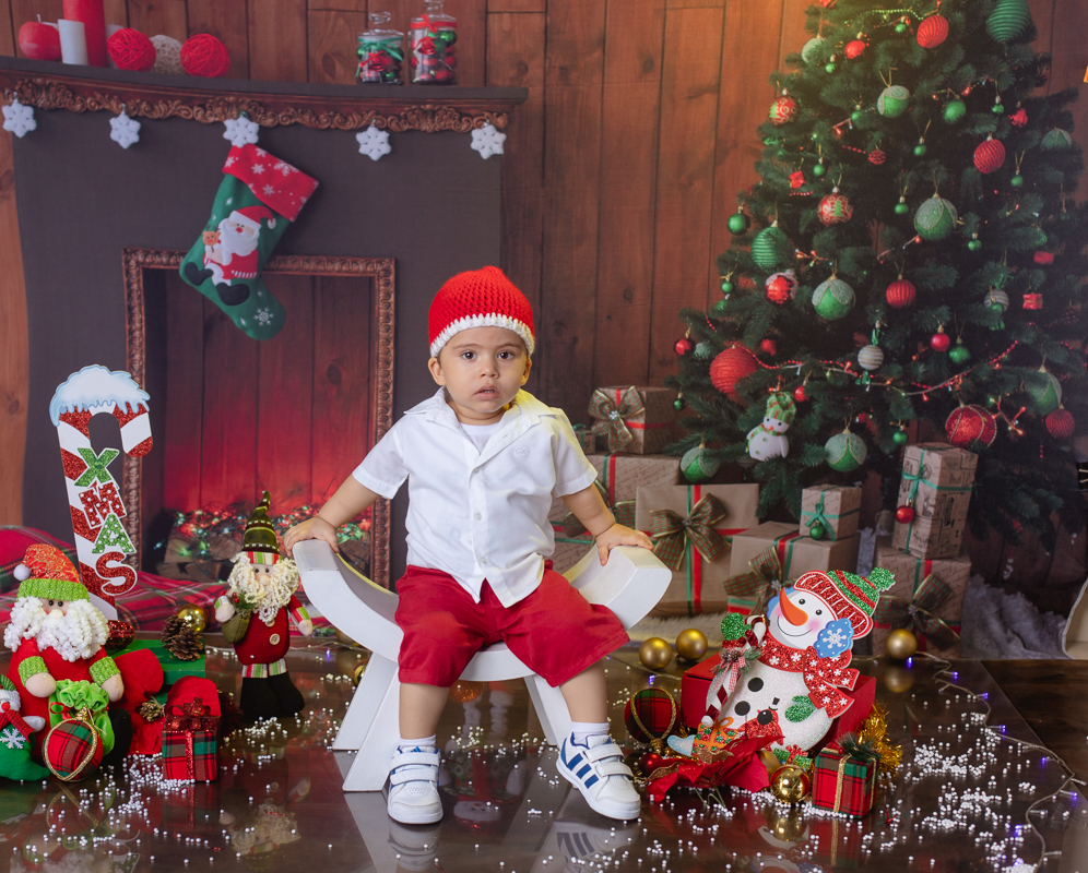 Ensaio infantil de Natal em estúdio -realengo-zona oeste-rj