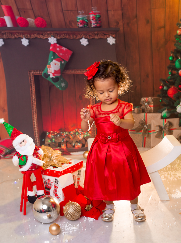 ensaio de natal em estúdio- infantil