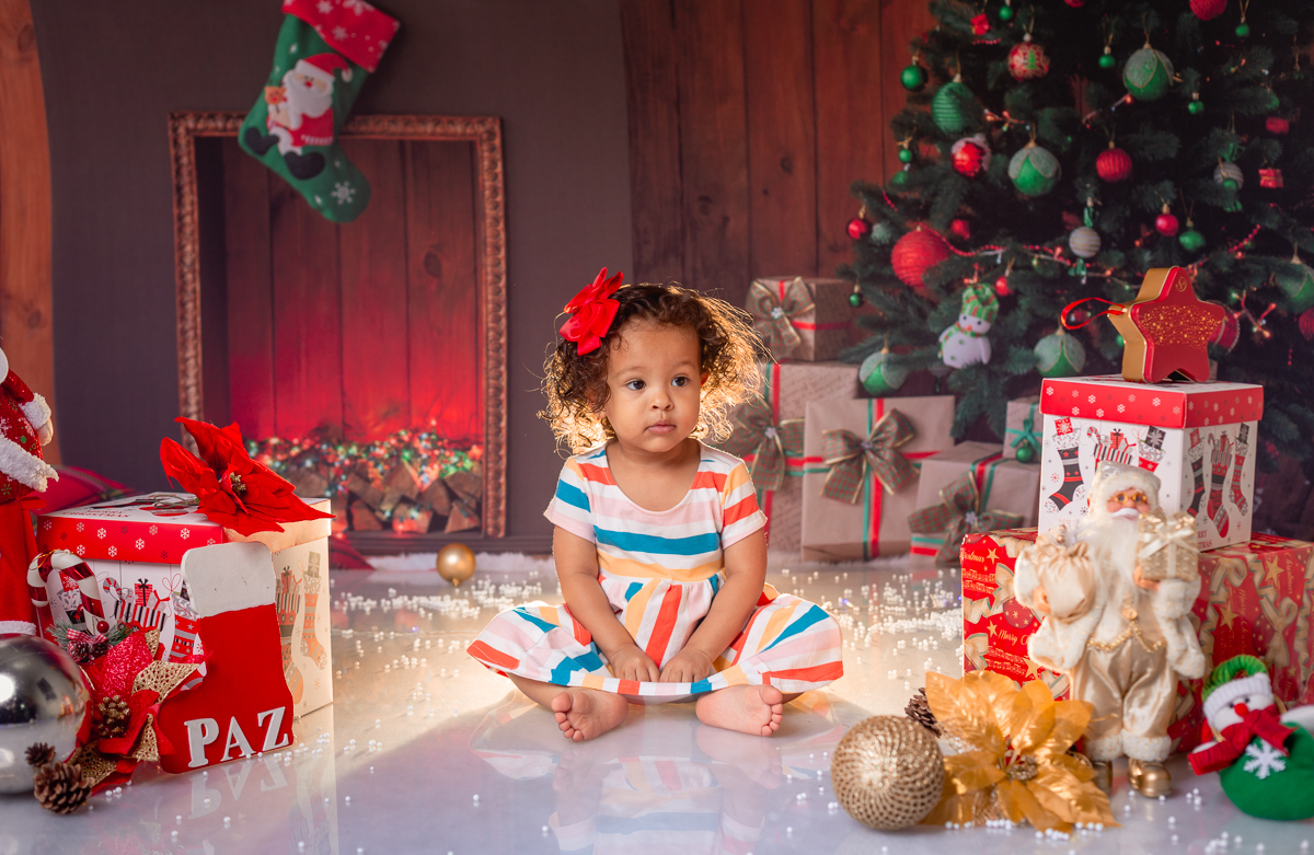 ensaio luxo de natal em estúdio