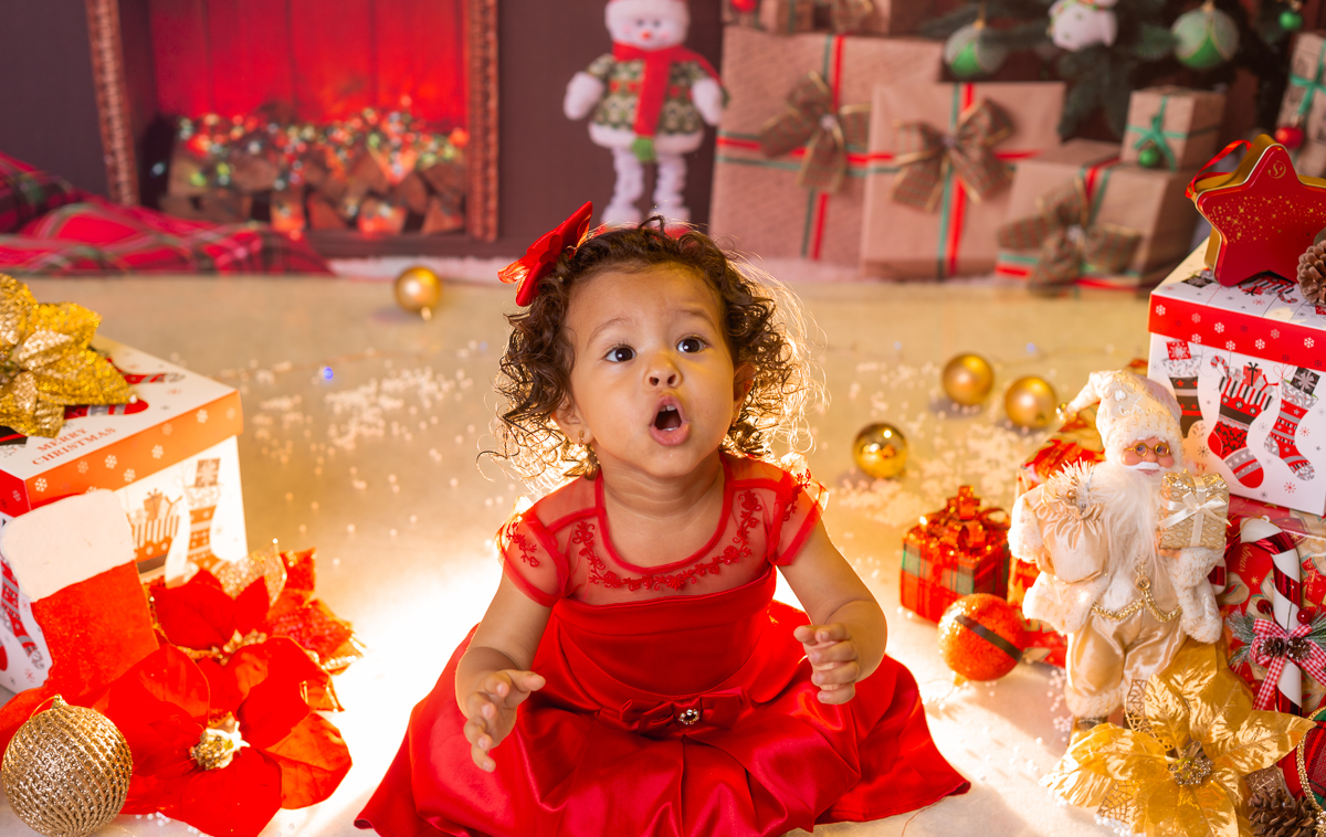 ensaio infantil natalino em estúdio 