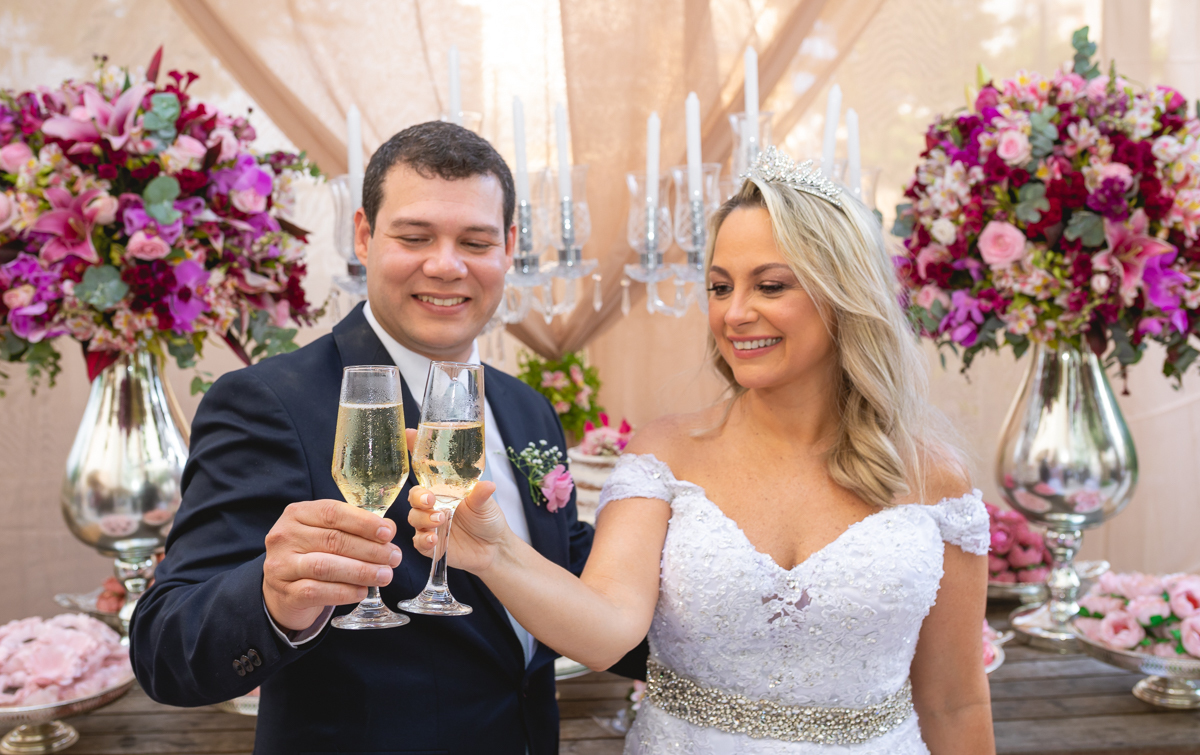 brinde noivos em mini wedding-play-Botafogo