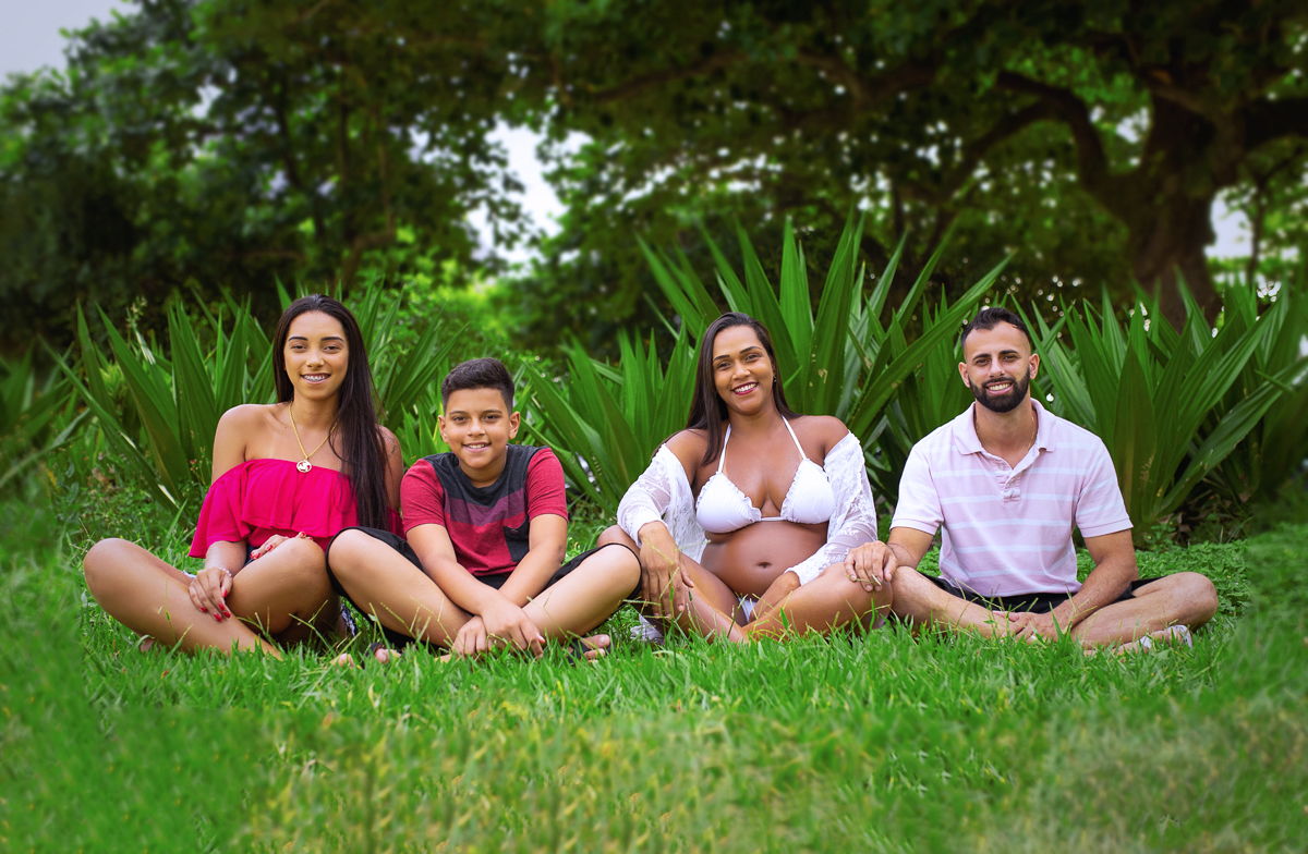 ensaio de gestante com família-urca-rj