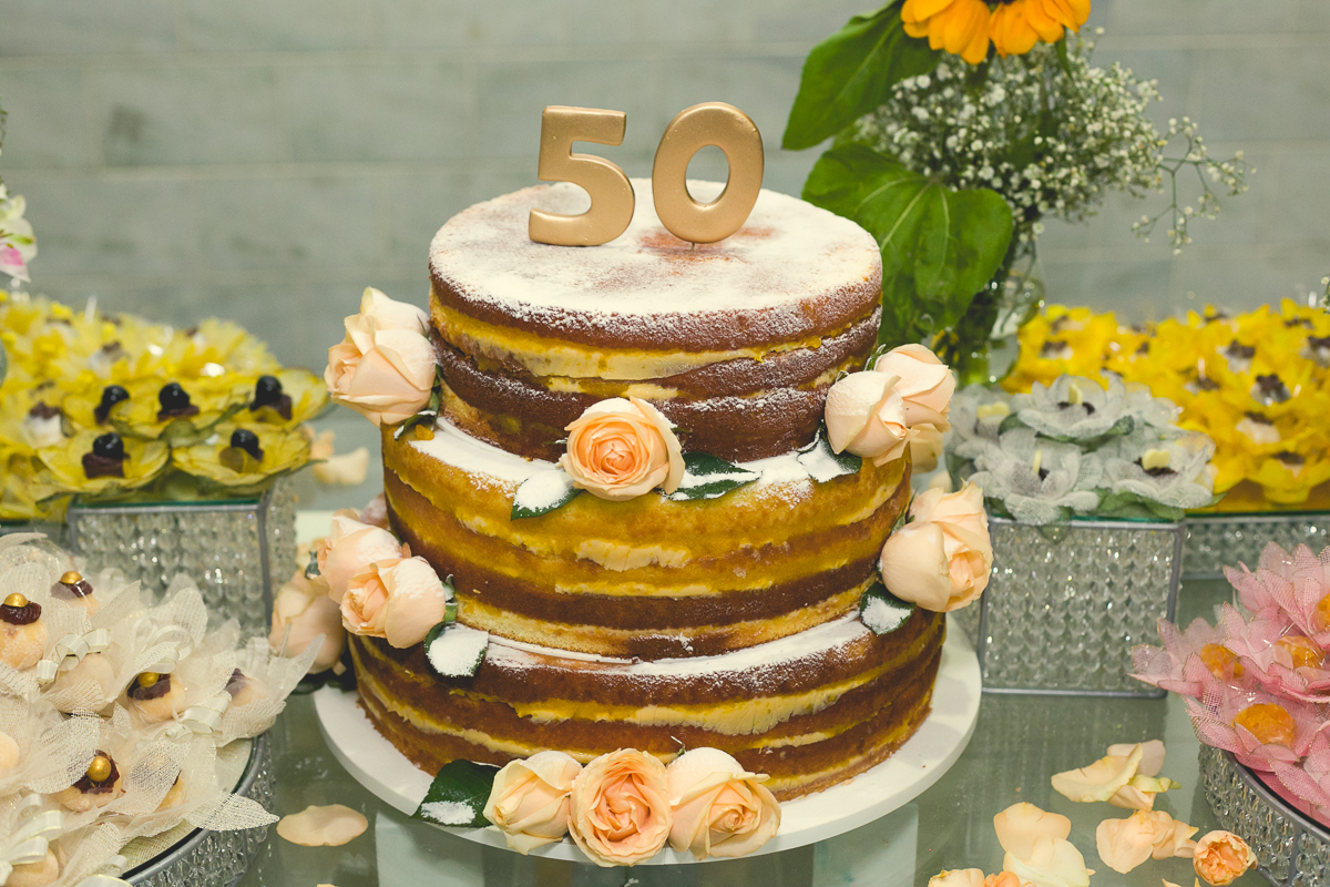 bolo naked de 3 andares-recepção bodas de ouro-tijuca-rj