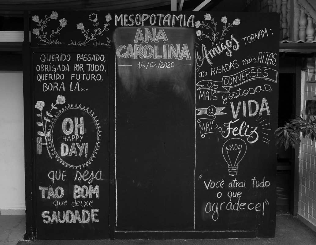 Chalk Board em casa de festas mesopotâmia-bangu-festa de 15 anos