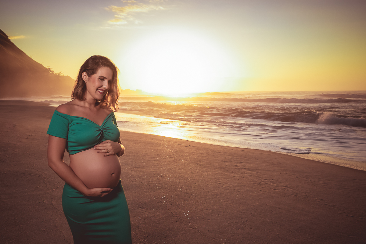 ensaio externo gestante nascer do sol-prainha-rj