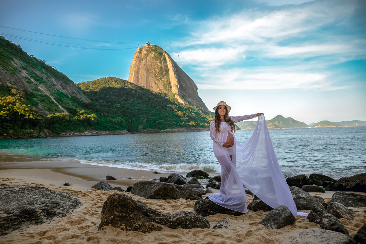 Book Gestante – Ensaio Gestante Externo Júlia-Praia Vermelha, RJ