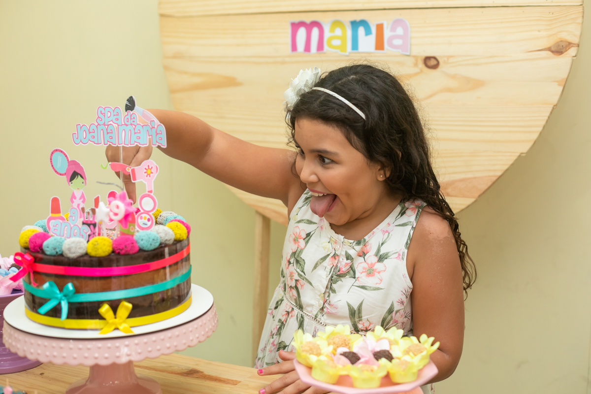 aniversario de 9 anos da Jojo, tema spa day