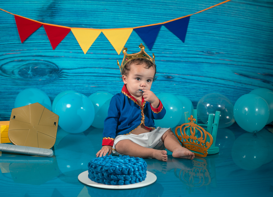 Fotografia infantil-Book fotográfico-Rei Arthur- 1 ano