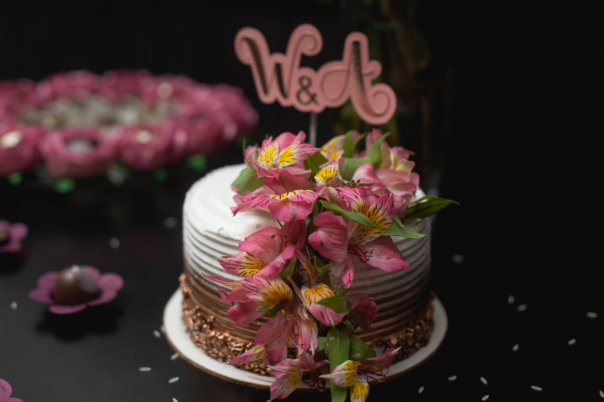 Bolo um mini wedding em churrascaria Mocellin-Rj/Ilha do Governador