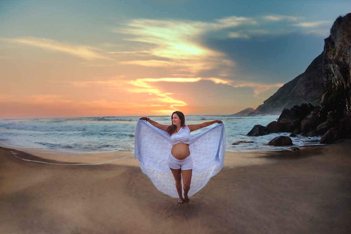 gestante- book fotos-praia
