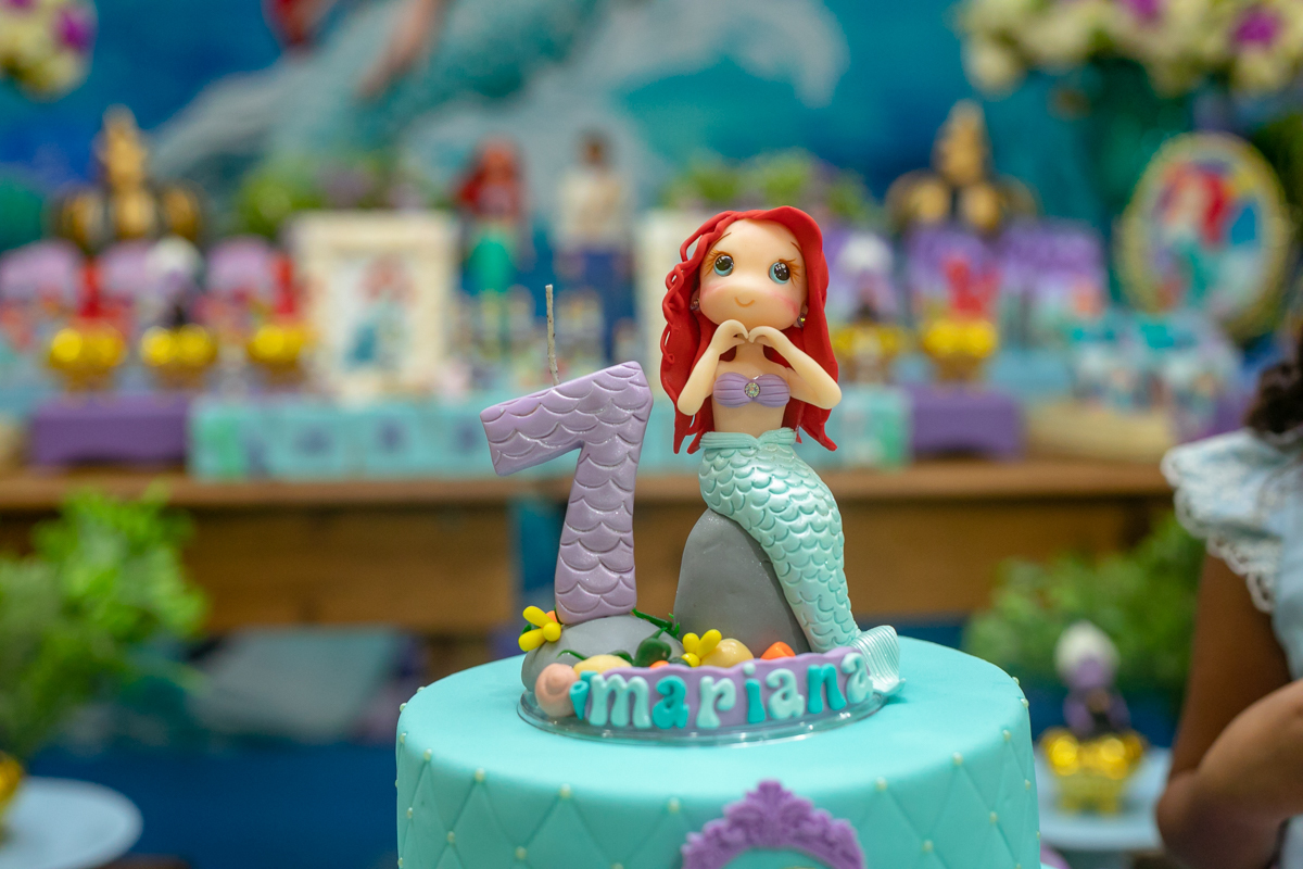 topo de bolo pequena sereia-aniversários-casa de festas CT infantil-irajá