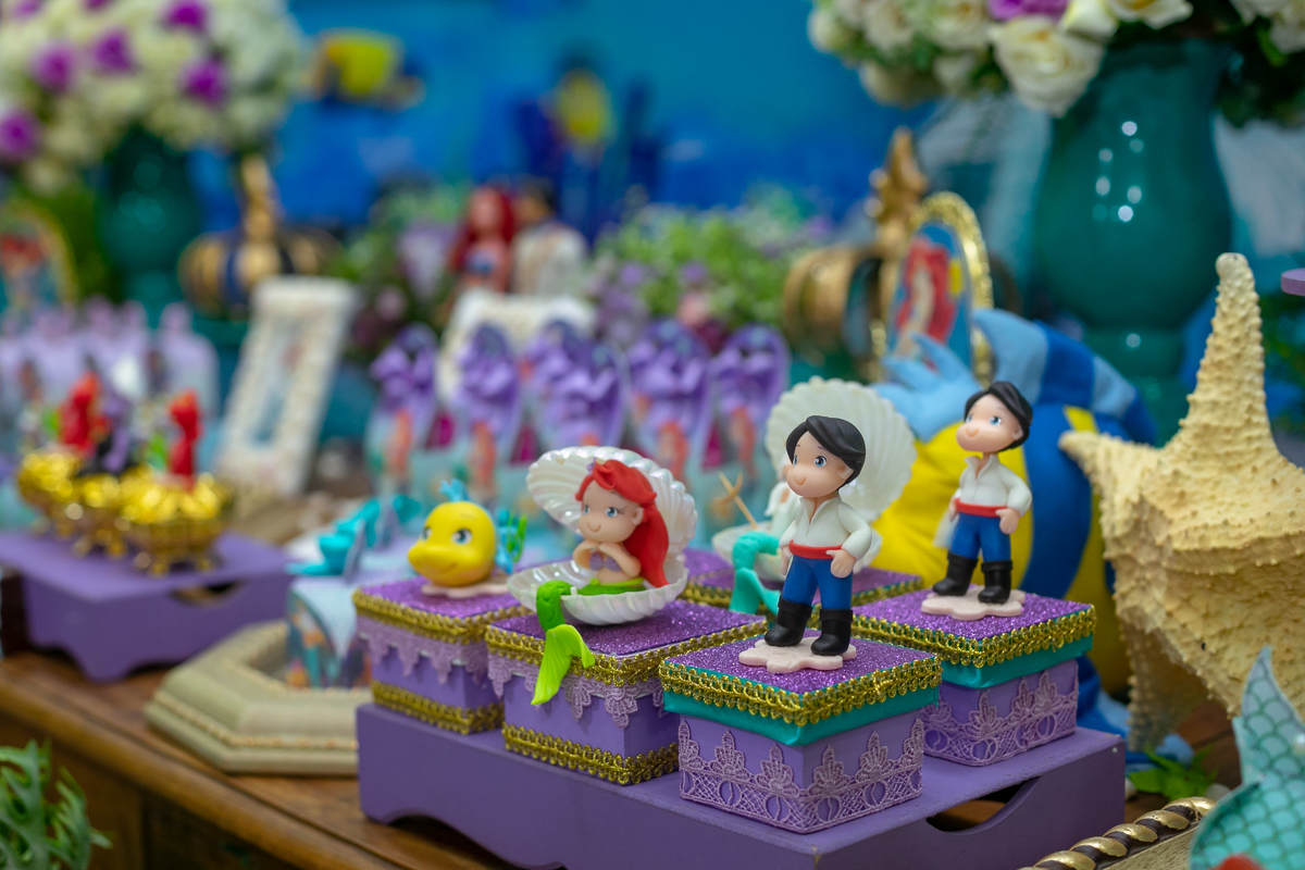 decoração de luxo-mesa e detalhes pequena sereia-rjCT SUPER INFANTIL