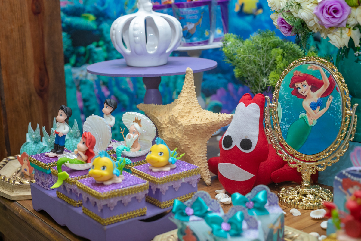 CT SUPER INFANTIL-mesa decoração pequena sereia-detalhes