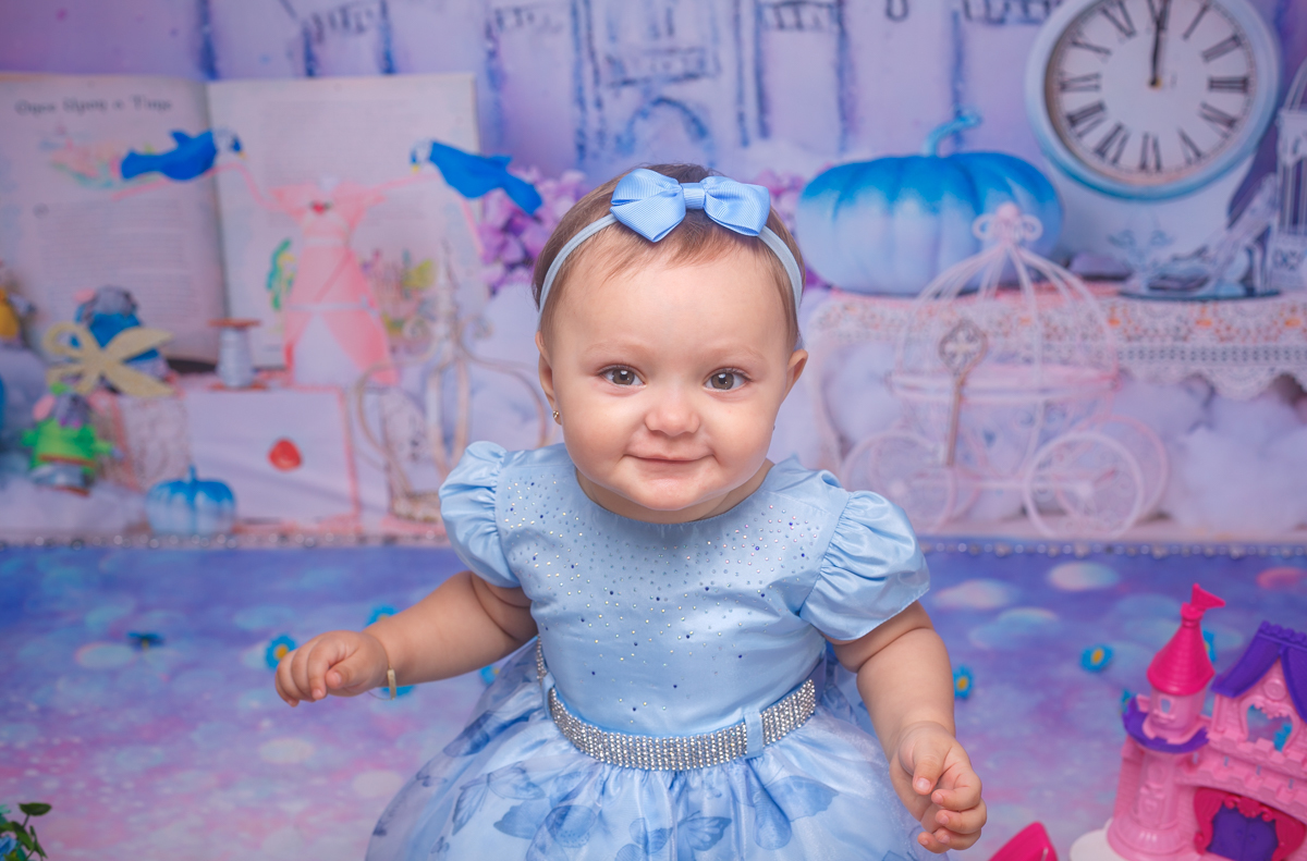 fotografia-ensaios infantis-1 ano em estúdio-cinderela-rj