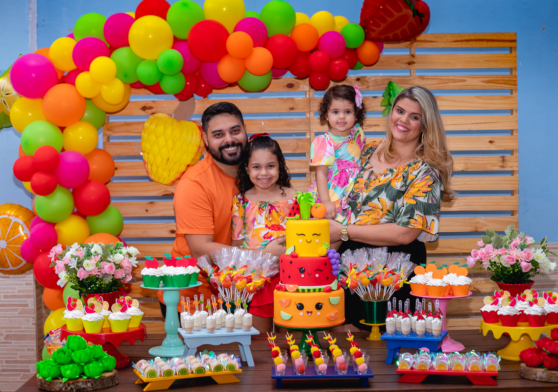 decoração mesa tema frutaria-festa- 2 anos da Gigi